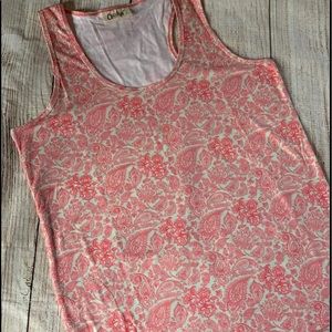 New Cheekys size Large Peaches and Cream Racerback Super Soft Tank